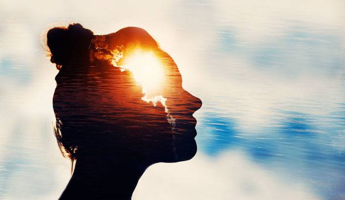 power of mind concept.